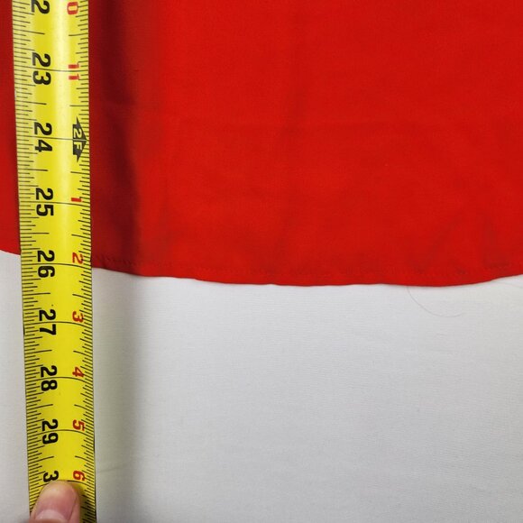 Suzy Shier blood orange Cap Sleeve Sheer Keyhole Blouse S - Picture 6 of 6